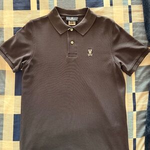 Psycho Bunny Polo Men's Black With White Bunny